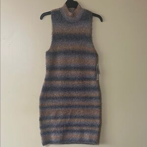 Ombre Multi Striped Sleeveless Dress